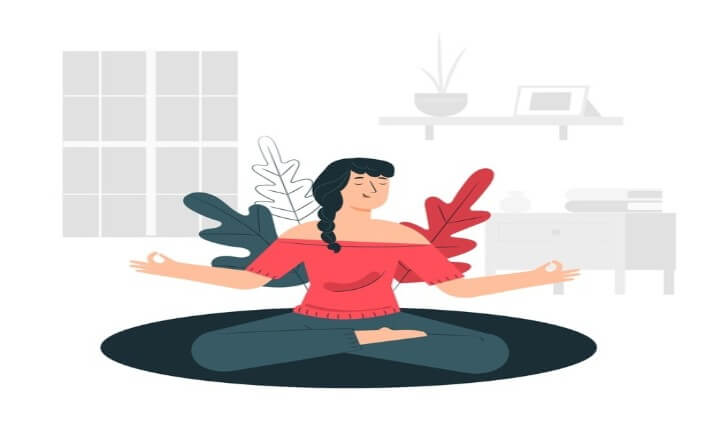 Una joven practicando meditación. Imagen que ilustra el tema Consejos para el manejo del estrés